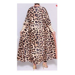 Maxi cardigan leopard print leopard print duster